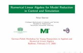 Numerical Linear Algebra for Model Reduction in …...Systems Theory Linear Systems Application Areas Model Reduction Examples Current and Future Work References Model Reduction for