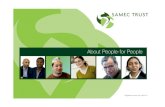 About People-for People SAMEC TRUSTAbout People-for People SAMEC TRUST Registered Charity No 1052775 SAMEC brochure New Text 3/7/06 14:14 Page 1