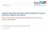 Gender Equality and Non-Discrimination Laws in Austrian Higher …€¦ · to the de-facto equality of women and men. Measures to promote de-facto equality between women and men,