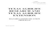 TEXAS AGRILIFE RESEARCH AND TEXAS AGRILIFE EXTENSION HazCom Program.pdf · Chemicals in a research laboratory are exempt from secondary labeling requirements and inventory ... use