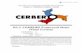 D5.3: CERBERO Framework Demo (Final Version) · 2020-06-19 · Information and Communication Technologies (ICT) Programme Project No: H2020-ICT-2016-1-732105 D5.3: CERBERO Framework
