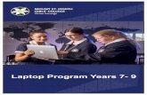 Laptop Program Years 7- 9 · All Apple laptops that will be on offer via the online portal will meet or exceed these requirements. Laptop Details Device Type Apple MacBook/Air/Pro