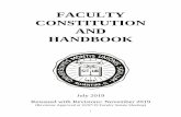 FACULTY CONSTITUTION AND HANDBOOK Section/Gradua… · Section III. The Faculty Senate Secretary shall audio-record the meetings of the faculty. They shall prepare a written copy