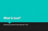 What is love? · The Good Samaritan: Luke 10:25-29 25 And a lawyer stood up and put Him to the test, saying, “Teacher, what shall I do to inherit eternal life?”26 And He said