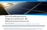 Installation, Operation & Maintenance...For full information on PV design and installation, refer to the Photovoltaic’s in Buildings Guide to the installation of PV systems 2nd Edition