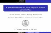R and Bioconductor for the Analysis of Massive …...Introduction Bioconductor Practical applications R and Bioconductor for the Analysis of Massive Genomic Data Niccolo0 Bassani,