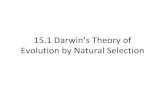 15.1 Darwin’s Theory of Evolution by Natural Selection€¦ · The Origin of Species Darwin published On the Origin of Species by Means of Natural Selection in 1859. ! Evolution-