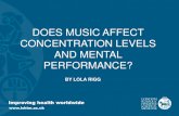 DOES MUSIC AFFECT CONCENTRATION LEVELS AND MENAL … · BACKGROUND OF HYPOTHESIS GOOD MUSIC FOR CONCENTRATION Synthetic, instrumental or natural sounds with no human speech (lyrics)