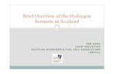 Brief Overview of the Hydrogen Scenario in Scotland · Key task: Maximising contribution of the green hydrogen / fuel cells sector to the achievement of 20% of renewable energy in