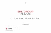 BRD FinResPres Q4-2015 · Net profit of RON 87m in Q4-2015 (+3x versus Q4-2014) on declining operating expenses and lower cost of risk Sequential improvement in revenues since Q1-2015,