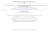 Planning Theory - University of Michigansdcamp/temp... · Introduction Current normative theories of planning, represented by communicative planning theory (Forester, Healey, Innes
