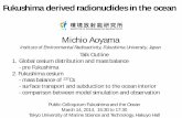 Fukushima derived radionuclides in the ocean · 2014-03-24 · 2. Fukushima cesium . 137 ... March 14, 2014, 15:30 to 17:30 . Tokyo University of Marine Science and Technology, Hakuyo