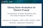 Using Data Analytics to Detect Fraud1).pdfHow data analytics can be used to detect fraud Different tools to perform data analytics How to walk through the full data analytics process