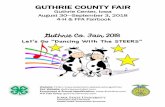 GUTHRIE COUNTY FAIR - Iowa State University · 2019-05-08 · 2 2018 Guthrie County ISU Extension Council Table of Contents ... Greg Rochholz, Thompson Tom Rutledge, Seeley Assoc.