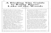 A Birding Site Guide to Rainy River/ Lake-of-the-Woods OB Vol1#2 Oct1983.pdfA Birding Site Guide to Rainy River/ Lake-of-the-Woods by Ron Ridout The Rainy River/Lake-of-the Woods region