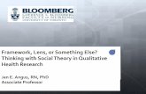 Framework, Lens, or Something Else? Thinking with Social ... · Theory in qualitative research . Multiple possible positions [1] qualitative research can “build” theory – with