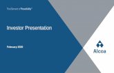 Investor Presentation - Alcoa/media/Files/A/Alcoa-IR/... · 2020-03-26 · This presentation contains statements that relate to future events and expectations and as such constitute