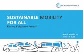 SUSTAINABLE MOBILITY FOR ALL - Innovations for Poverty Action · Transport. Dialogue on sustainable mobility UN General Assembly. High-level event Habitat III Conference - Deep-dive