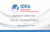 Briefing on USDAâ€™s New Food Box Distribution Program 2020-04-30آ  Yogurt, and cultured milk drinks