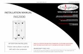 INSTALLATION MANUAL INS2000...NEVER FIX with rigid pipes, NEVER FIX the unit to the wall. ... In some cases you may have more screws than needed, this is done so you have spares! ...