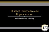Shared Governance and Representation · The basic principle of shared governance is the recognition of the . professional competence and expertise of the faculty, as well as that