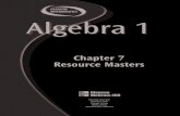 Chapter 7 Resource Masters - Math Classmrsstuckeysmathclass.weebly.com/uploads/6/1/1/2/61126813/alg1_… · ©Glencoe/McGraw-Hill iv Glencoe Algebra 1 Teacher’s Guide to Using the