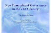 New Dynamics of Governance in the 21st Centuryvigo.univie.ac.at/fileadmin/user_upload/IK_ViGo/Wang_Gov.pdf · “Policy Experimentation in China’s Economic Rise,” Studies of Comparative