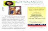 Saint Rafka Maronite 15 2018.pdf · 2018-07-18 · 1215 S. Highway 14, Greer, SC 29650 864.469.9119 saintrafka.org saintrafkagreenville@gmail.com July 15, 2018 Saint Rafka Maronite