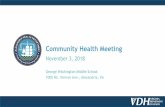 Community Health Meeting · Today’s presentation is a brief overview of preliminary data of the Community Themes and Strengths Assessment (CTSA) We’ll cover a little bit about: