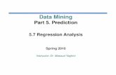 DM 05 07 Regression Analysiswebpages.iust.ac.ir/yaghini/Courses/Data_Mining_882... · In the context of data mining – The predictor variables are the attributes of interest describing