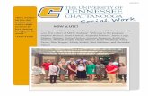 MSW at UT - University of Tennessee at Chattanooga · Fall 2016 Vance! S U M M E R 2 0 1 6 MSW at UT ! In August of 2016, the Social Work program at UTC welcomed its very first cohort