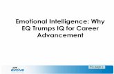 Emotional Intelligence: Why EQ Trumps IQ for Career ... · • Realizing there are differences between EQ and IQ is becoming more important in the workplace. • Identifying your