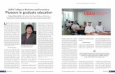 UAEU College of Business and Economics: Pioneers in graduate education · 2020-04-24 · UAEU College of Business and Economics: Pioneers in graduate education U AEU has offered undergraduate