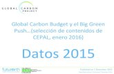 Global Carbon Budget y el Big Green Push…(selección de ...ledslac.org/wp-content/uploads/2016/09/gcp_budget... · Global Carbon Budget y el Big Green Push…(selección de contenidos