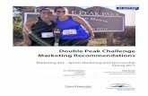 Double Peak Challenge Marketing RecommendationsDouble Peak Challenge. Marketing Recommendations. Marketing 452 – Sports Marketing and Sponsorship. BACKGROUND. PROJECT SUMMARY: Students