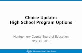 Choice Update: High School Program Options...34+ Sessions Focus = Career Programs and High School Options Parents/guardians Community members Business partners Students Principals