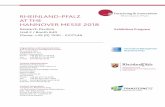 RHEINLAND-PFALZ Rheinland-Pfalz AT THE HANNOVER MESSE … · E-mail: doerr@img-rlp.de Contact Administration: Ministery of Education, Further Education and Culture of ... R&D and