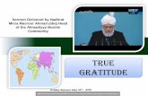 Sermon Delivered by Hadhrat Mirza ... - Al Islam Online · volunteerism are all aspects of gratefulness, but these are temporary However this gratefulness needs to be permanent and