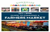 GUIDE TO STARTING A FARMERS MARKET - Boise · the most difficult part of establishing a farmers market. The best candidates are usually small-scale farmers and large-scale garden-ers.