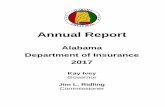 Alabama Department of Insurance 2017 · 2019-02-06 · 2017 Annual Report of the Alabama Department of Insurance Page 2 Participation in the National Association of Insurance Commissioners