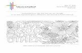Gathering those who fear they are not enough, so we may ... · Today’s bulletin art is a coloring page. What color is your love? May 17, 2020 Sixth Sunday of Easter 10:45 a.m. ...
