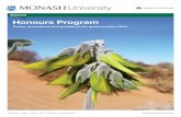 Science Honours Program - Monash University · Students must pass all units to be awarded the Honours Degree or the relevant degree with Honours. 2.5. Admission requirements : The