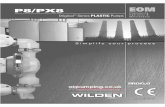 P8/PX8 - Wilden Pumps · p8/px8 original™ plastic 51 mm (2") pump maximum flow rate: 587 lpm (155 gpm) material codes model p8 = pro-flo® px8 = pro-flo xtm wetted parts & outer