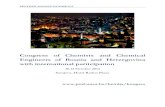 Congress of Chemists and Chemical Engineers of Bosnia and … · 2017-06-29 · WELCOME NOTE Dear colleagues, On behalf of the Organizing and Scientific Committees, Society of Chemists
