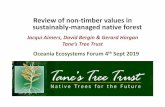 Review of non‐timber values in sustainably‐managed native forest · 2019-10-02 · Review of non‐timber values (NTVs) •A review of nearly 250 published papers and reports.