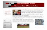 Crusader Chronicles · 2020-03-05 · Marine Training (continued) Page 2 Crusader Chronicles Another highlight, this being an unpleasant one, was the gas chamber experience. Mrs.