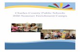 Charles County Public Schools 2020 Summer Enrichment Camps · exercise to interactive fitness videos, provide you with fitness challenges, set and chart personal fitness goals, study