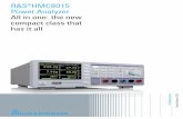 R&S®HMC8015 Power Analyzer All in one: the new compact class … · 2017-07-03 · Test & Measurement Product Brochure | 01.00 R&S®HMC8015 Power Analyzer All in one: the new compact