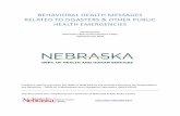 BEHAVIORAL HEALTH MESSAGES RELATED TO ... Disaster... Related to Disasters & Other Public Health Emergencies