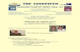THE SANDPIPER - Amazon Web Services · 2015-06-10 · THE SANDPIPER THE WEEKLY MEMBERSHIP NEWSLETTER OF THE KIWANIS CLUB OF SAND LAKE, NY P. O. Box 535, West Sand Lake, NY 12196 SandLakeKiwanis